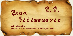 Neva Vilimonović vizit kartica
